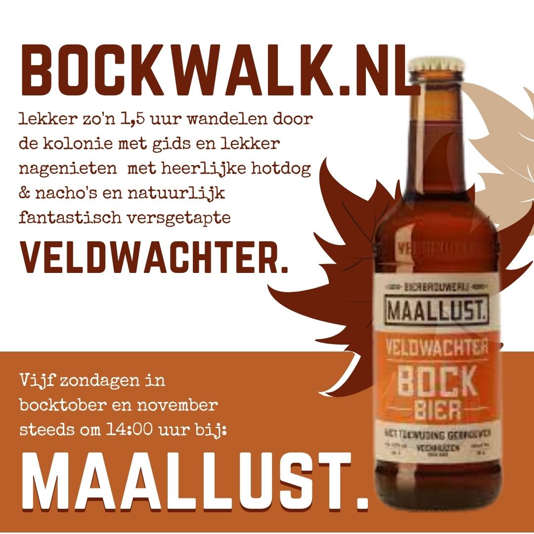 Bockwalk Maallust Veenhuizen Drenthe oktober en november 2023 met erfgoedgids en bockbier